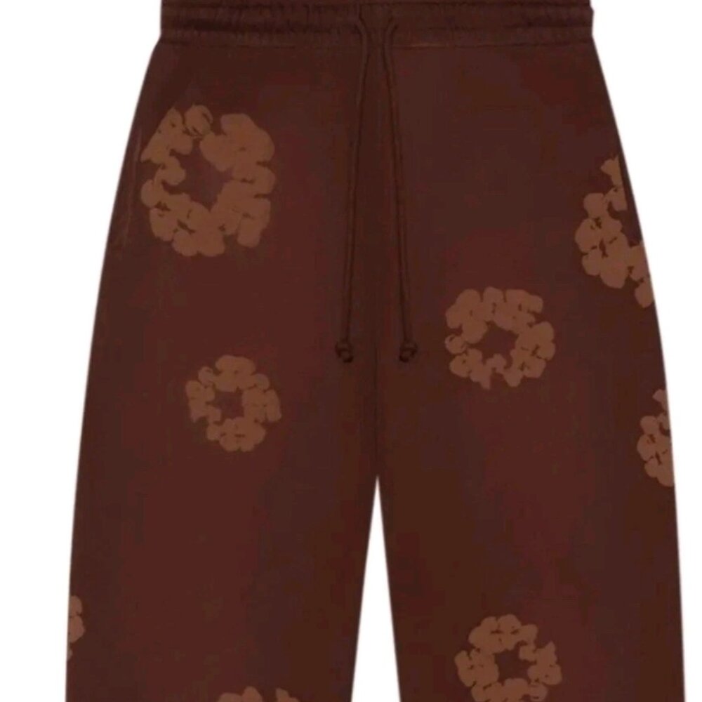 Denim Tears Mono Cotton Wreath Brown Sweatpants Size XL